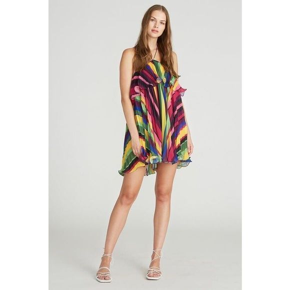 AMUR Multicolor Striped Mini Dress - Picture 2 of 9